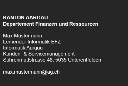 mail signature